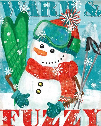 Framed Snowy Fun III Print