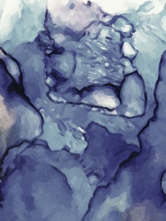 Framed Blue Watercolor Print