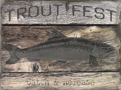 Framed Trout Fest Print