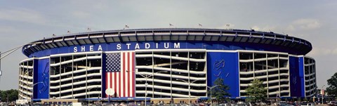 Framed Facade Of Shea Stadium, Queens, New York Print