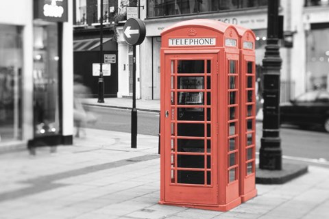 Framed Phone Booth, London Print