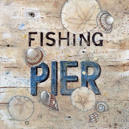 Framed Fishing Pier Print