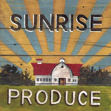 Framed Sunrise Produce Print