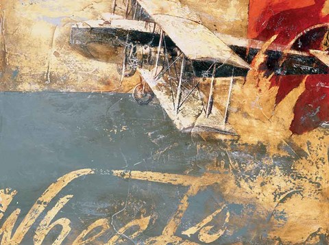 Framed Wheels and Wings Print