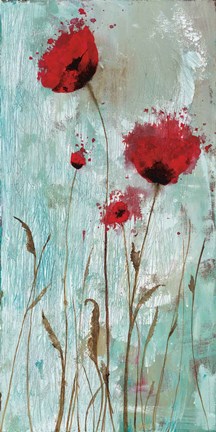 Framed Splash Poppies II Print