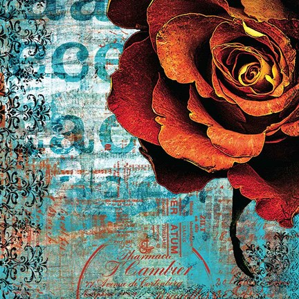 Framed Graffiti Rose Print