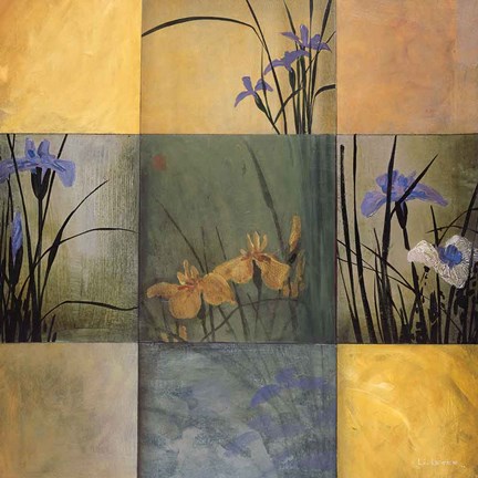 Framed Iris Nine Patch Print