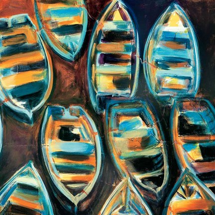 Framed Boat Pods Print