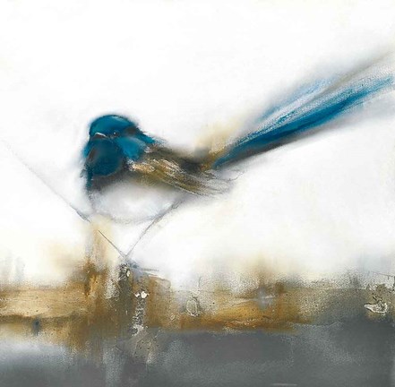 Framed Little Blue II Print