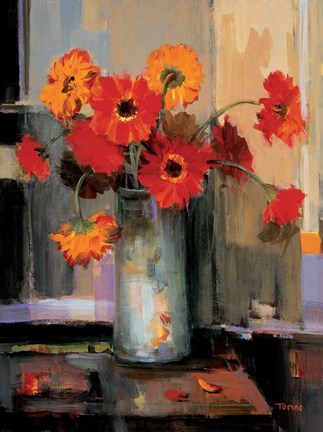 Framed Floral Sunset Print