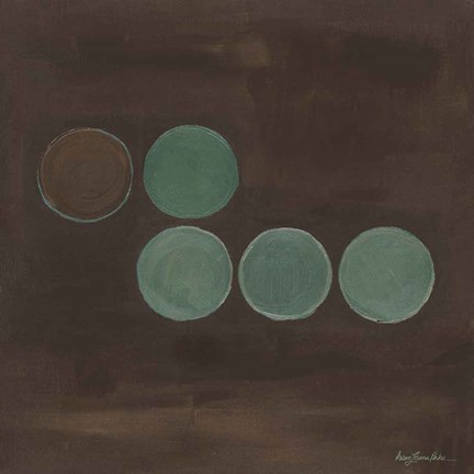 Framed Aqua Lily Pads II Print