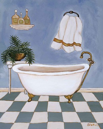 Framed Blue Mood II Print