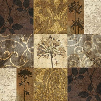 Framed Floral Nine Patch Print