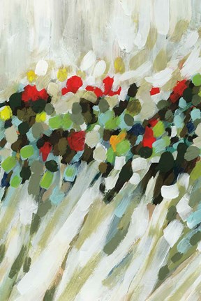 Framed Poppy Swirls II Print