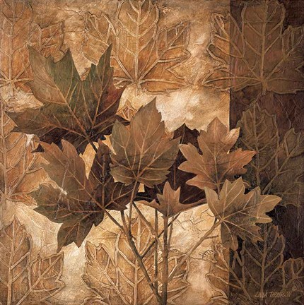 Framed Leaf Patterns II Print
