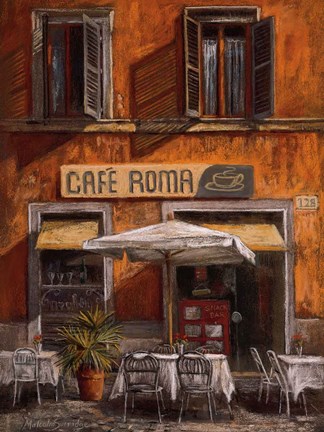 Framed Cafe Roma Print