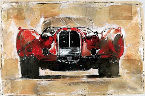 Framed Vintage Red Print