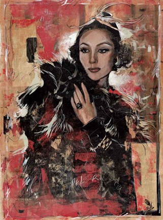 Framed Vintage Goddess I Print