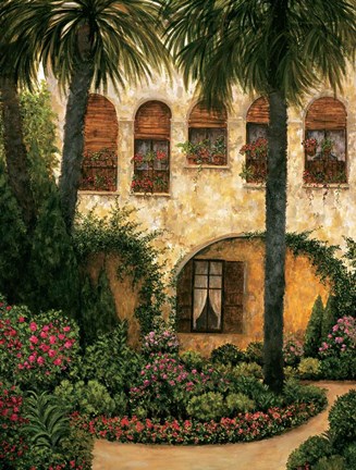 Framed Patio Gerona Print