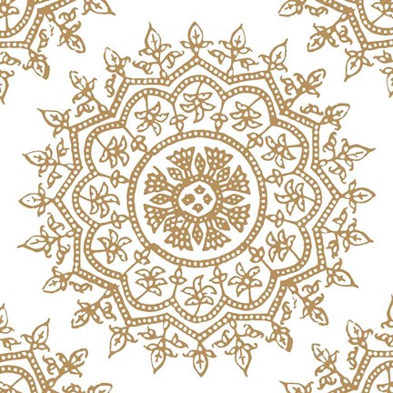 Framed Woodblock Pattern IV Print