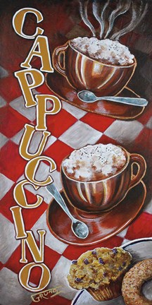 Framed Cappuccino for Two Print