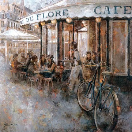 Framed Cafe de Flore, Paris Print