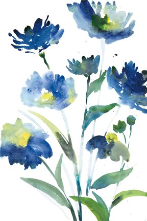 Framed Blue Bliss I Print