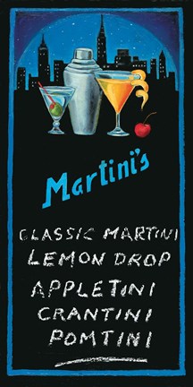 Framed Martinis Print