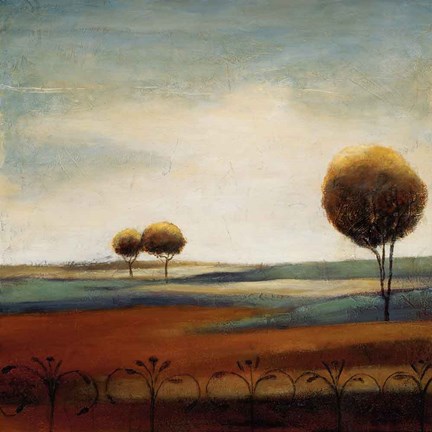 Framed Tranquil Plains II Print