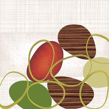 Framed Pebbles &amp; Loops I Print