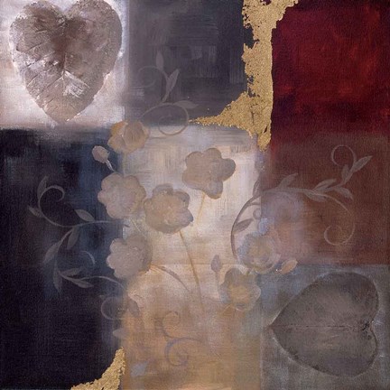 Framed Autumn Accent Floral I Print