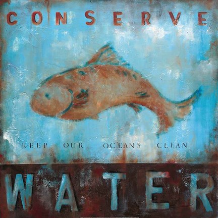 Framed Conserve Water Print