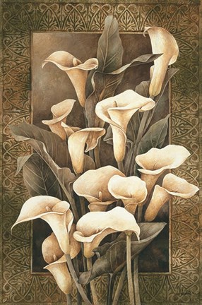 Framed Golden Calla Lilies Print