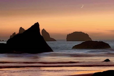 Framed Moonset Print