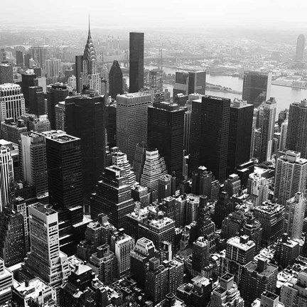 Framed Manhattan and the Hudson Print