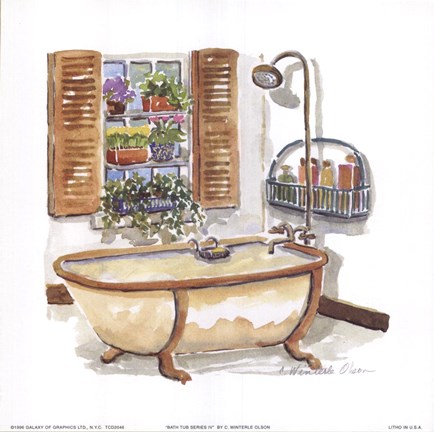 Framed Bath Tub Series IV Print