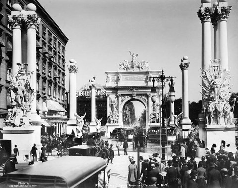 Framed Triumphal Plaster Arch Columns Celebrate Commodore Dewey Manila Victory Spanish American War Madison Square Park NY Print