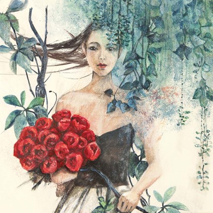 Framed Fairy of the Roses (detail) Print