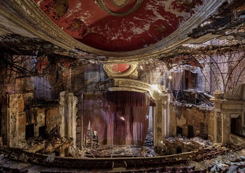 Framed Abandoned Theatre, New Jersey (I) Print