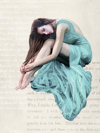 Framed Seated Beauty II Print