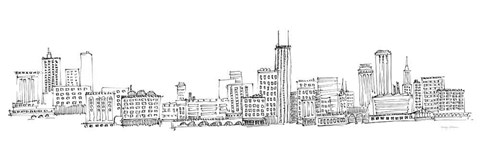 Framed Chicago Skyline Print