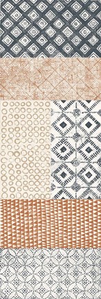 Framed Maki Tile Panel II Warm Print