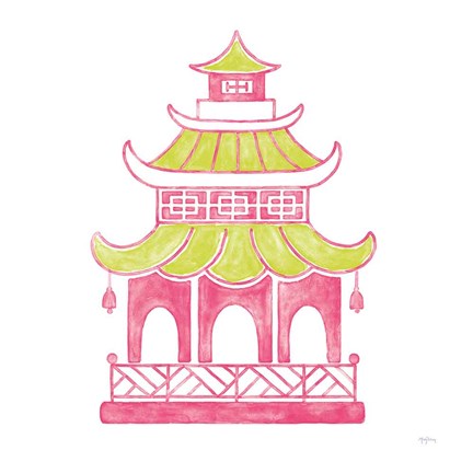 Framed Everyday Chinoiserie IV Pink Print