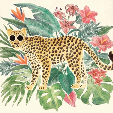 Framed Jungle Vibes Jaguar Print
