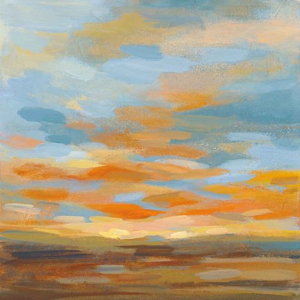 Framed High Desert Sky II Bright Blue Print
