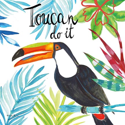 Framed Tropicana II Toucan Print