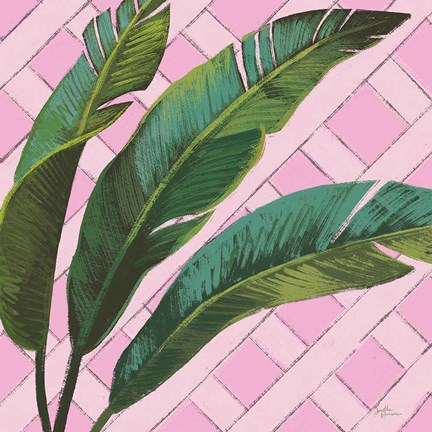 Framed Welcome to Paradise XI on Pink Print