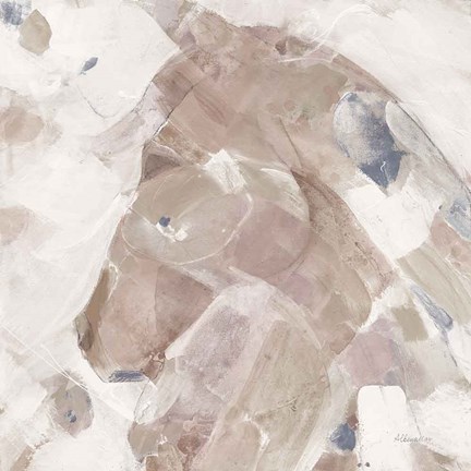 Framed Kaleidoscope Horse II Neutral Navy Print