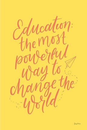 Framed Teachers II Yellow Print