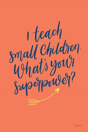 Framed Teachers I Orange Print